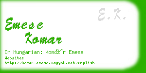 emese komar business card